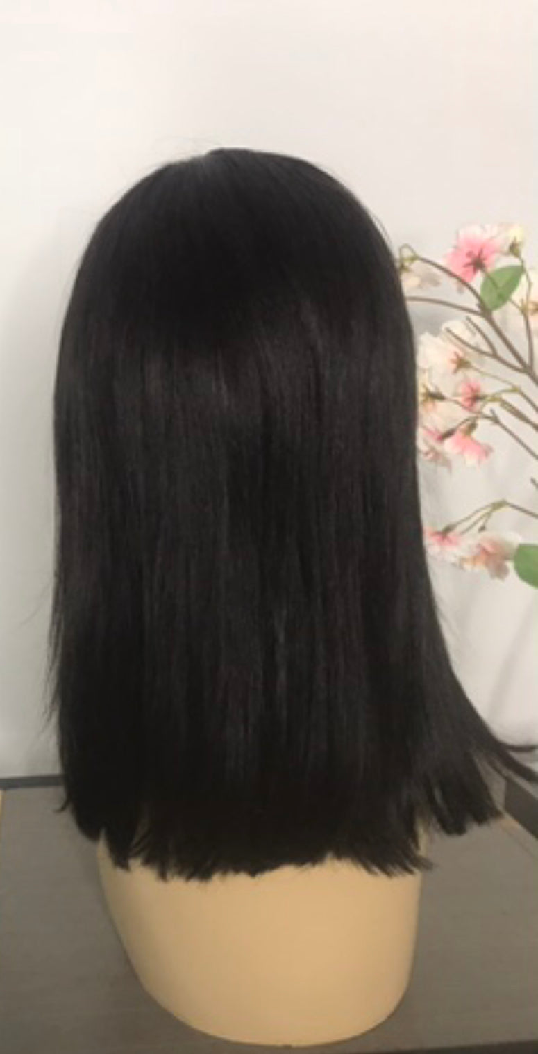 14”BOB | Julia | Luxury Human Hair |Natural color straight | 180% Density | 13x4 Lace with Part